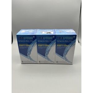 Set of 3 IcePure RWF1100A Refrigerator Water Filter Replacement FilterSealed NIB
